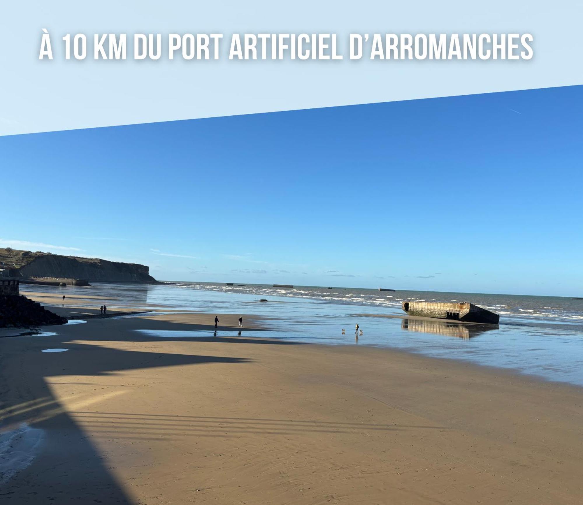 Nid De Pie Grand Duplex Lumineux Cadre Verdoyant Calme A 5 Mn De La Mer Pres Port En Bessin, Bayeux, Omaha Beach, Commes Buitenkant foto